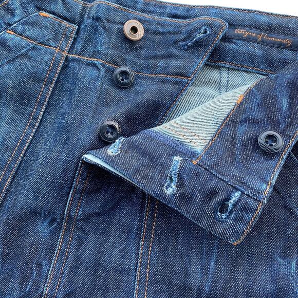 New Citizens of Humanity by Jerome Dahan Dark Wash Jean Denim Mini Skirt Size 24 - Picture 6 of 9